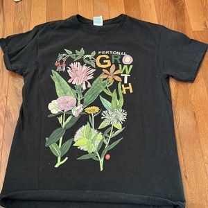 Black graphic tee self love growth